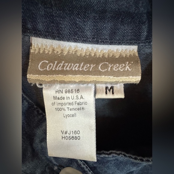 Coldwater Creek women’s M shirt lagenlook minimalist classic romantic prairie - Picture 2 of 9
